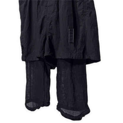 MIHARA YASUHIRO Mesh Linen Layered Shorts Gray Size 48