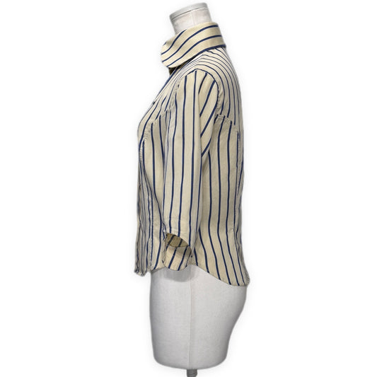 Vivienne Westwood GOLD LABEL Orb Stripe Blouse White Size 12