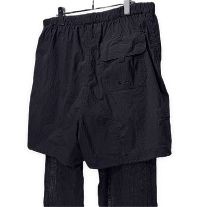 MIHARA YASUHIRO Mesh Linen Layered Shorts Gray Size 48