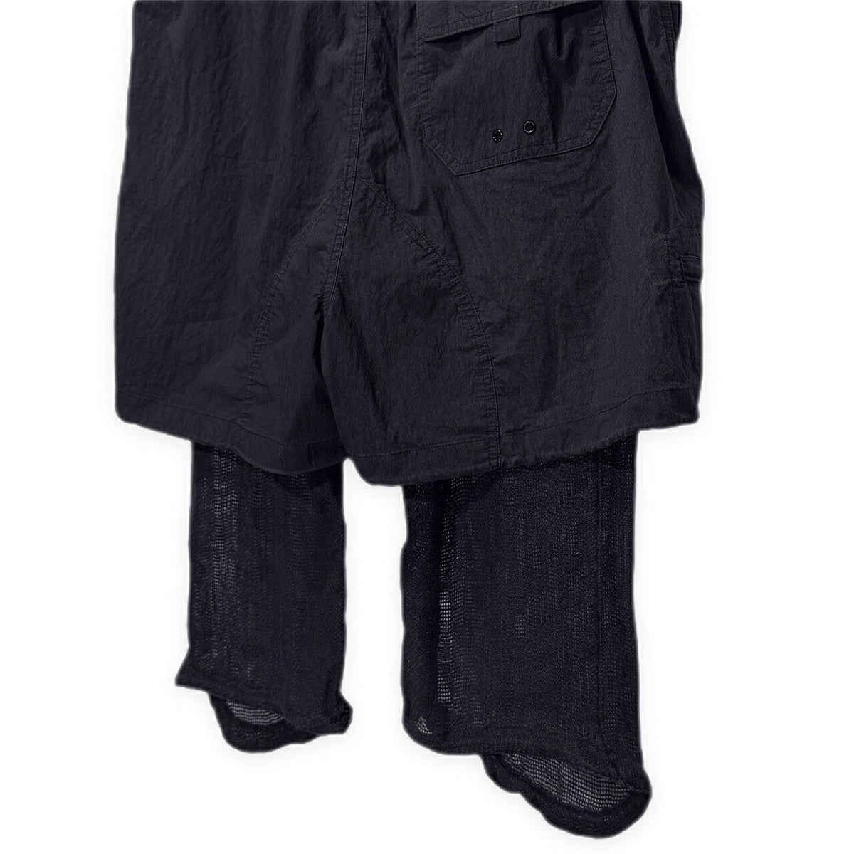 MIHARA YASUHIRO Mesh Linen Layered Shorts Gray Size 48