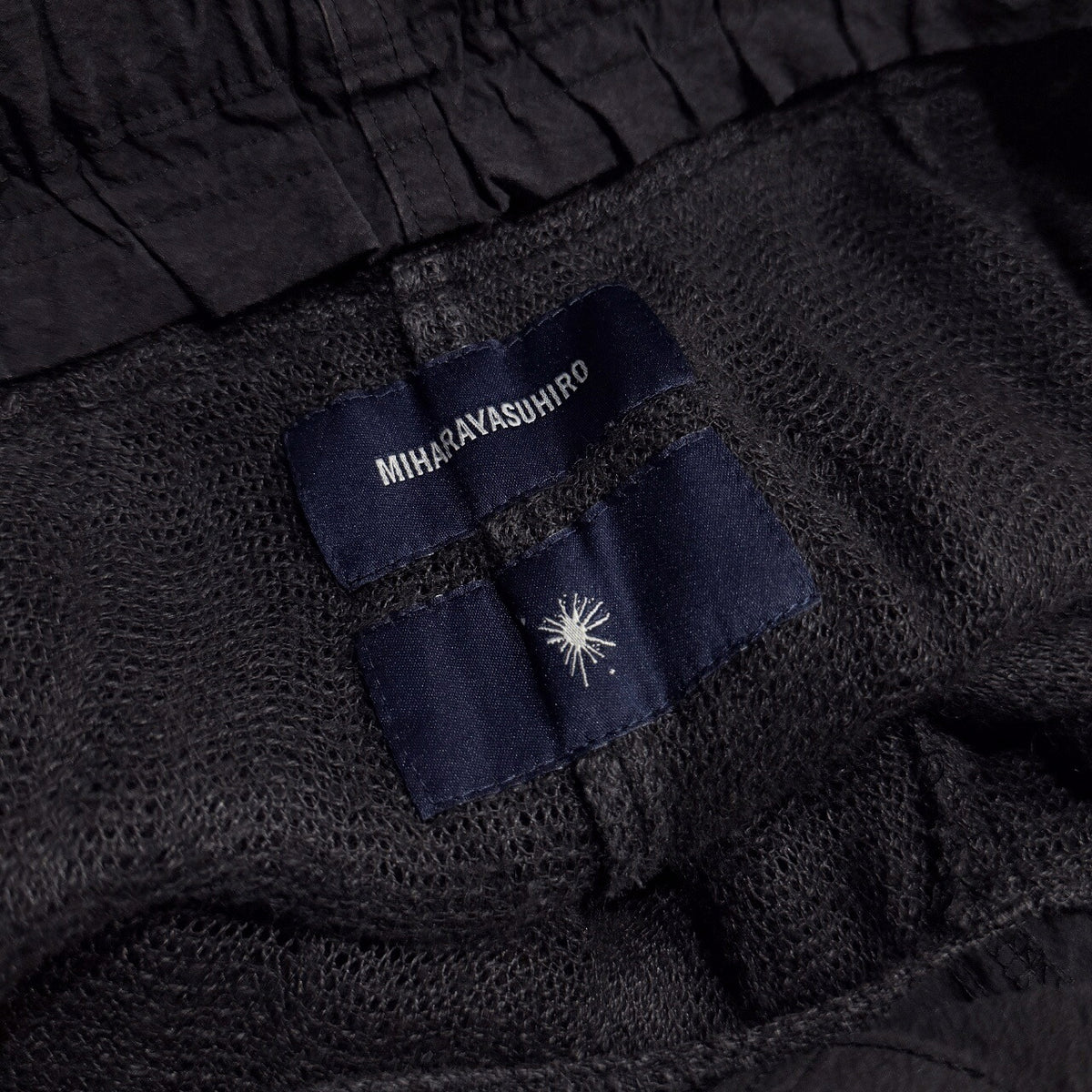 MIHARA YASUHIRO Mesh Linen Layered Shorts Gray Size 48
