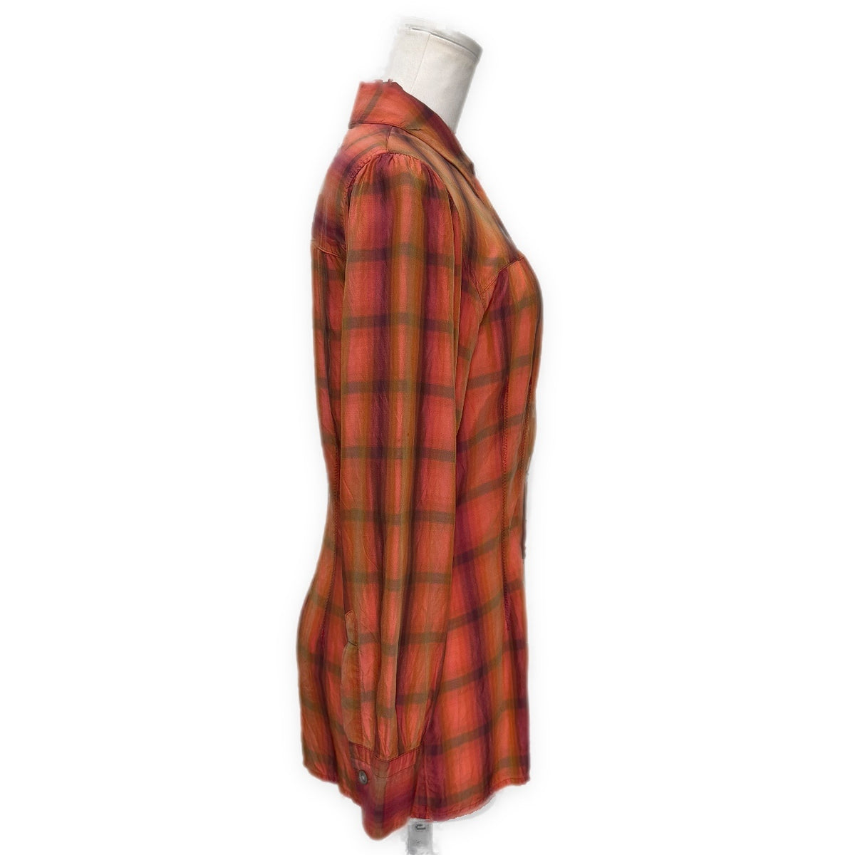 Jean Paul GAULTIER FEMME Cupro Silk Blouse Orange Size 40