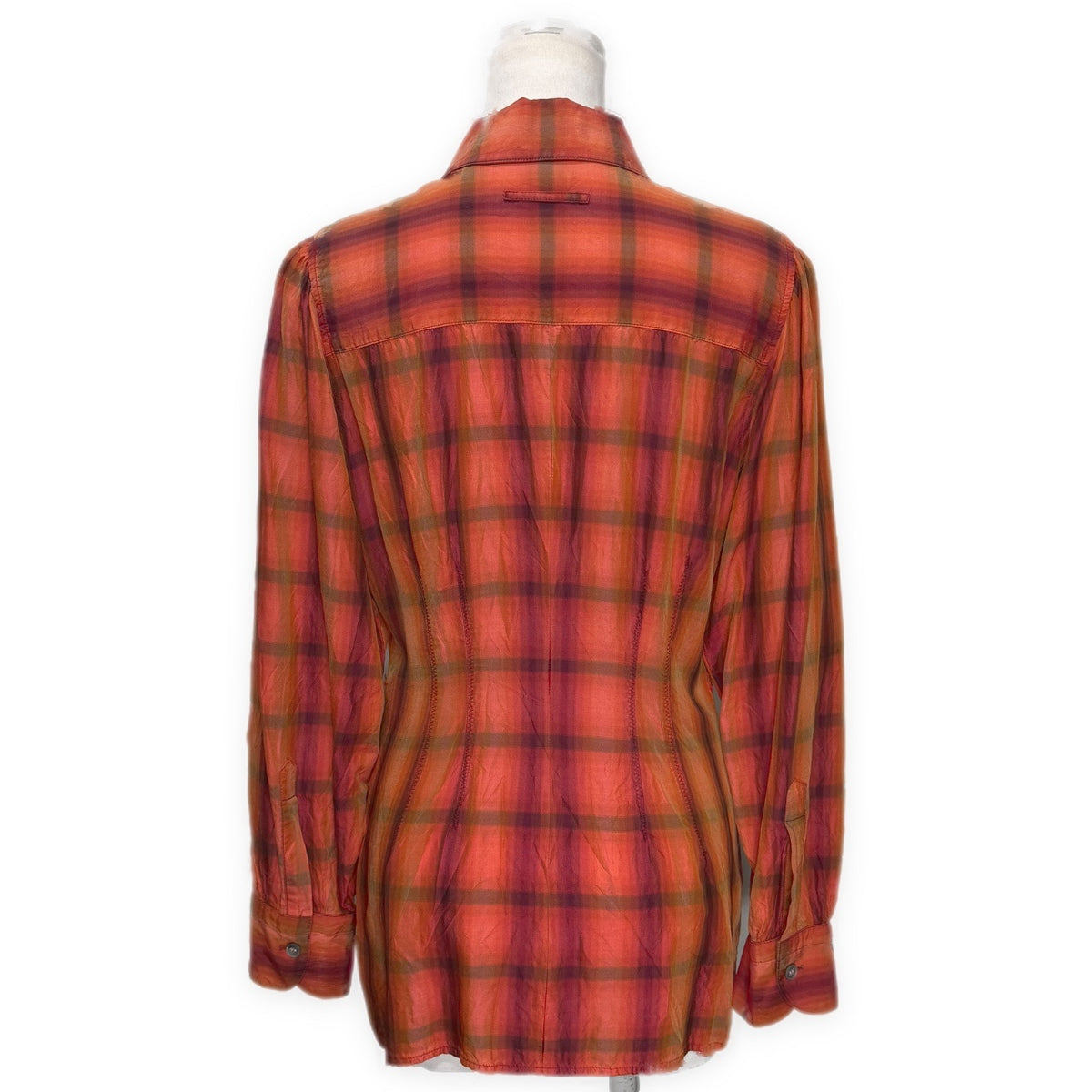 Jean Paul GAULTIER FEMME Cupro Silk Blouse Orange Size 40