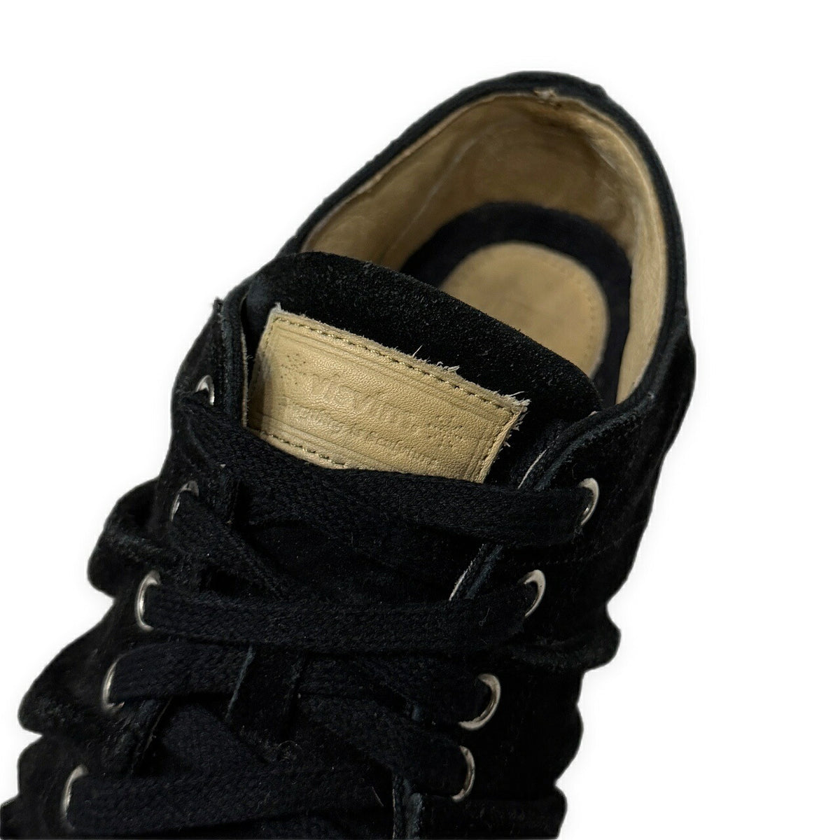 Visvim KOONING Suede Leather Tuck Drape Low-Cut Sneakers