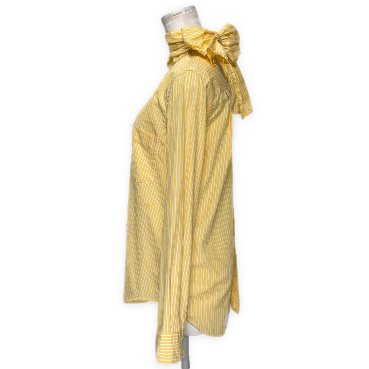 COMME des GARCONS 00AW Back Open Ribbon Blouse Yellow Size M