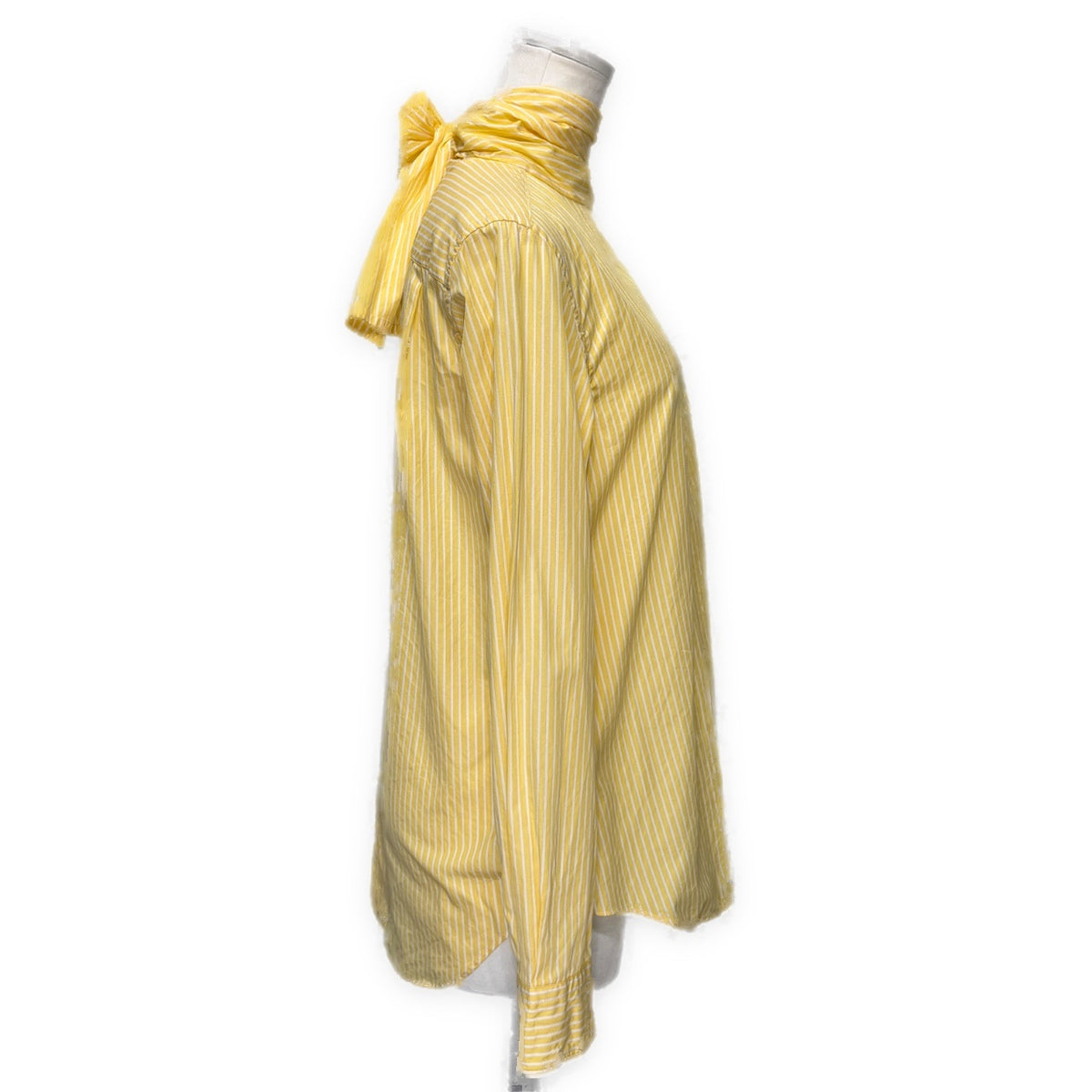 COMME des GARCONS 00AW Back Open Ribbon Blouse Yellow Size M