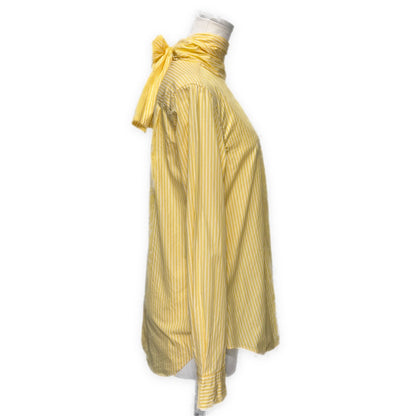 COMME des GARCONS 00AW Back Open Ribbon Blouse Yellow Size M