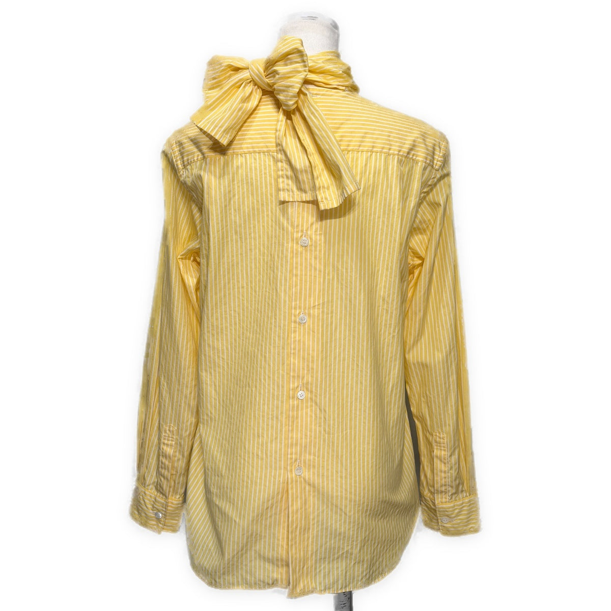 COMME des GARCONS 00AW Back Open Ribbon Blouse Yellow Size M