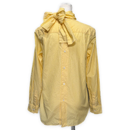 COMME des GARCONS 00AW Back Open Ribbon Blouse Yellow Size M
