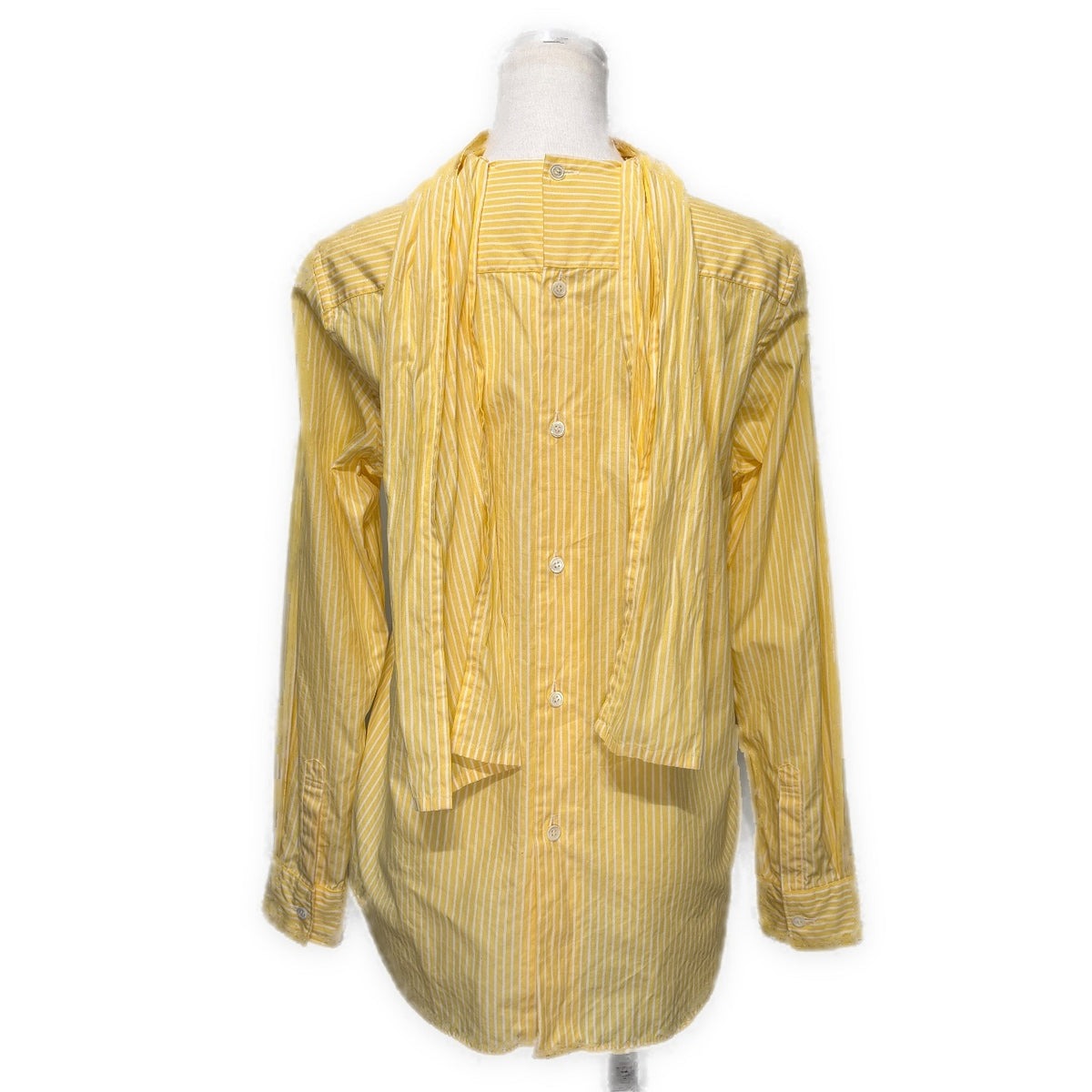 COMME des GARCONS 00AW Back Open Ribbon Blouse Yellow Size M