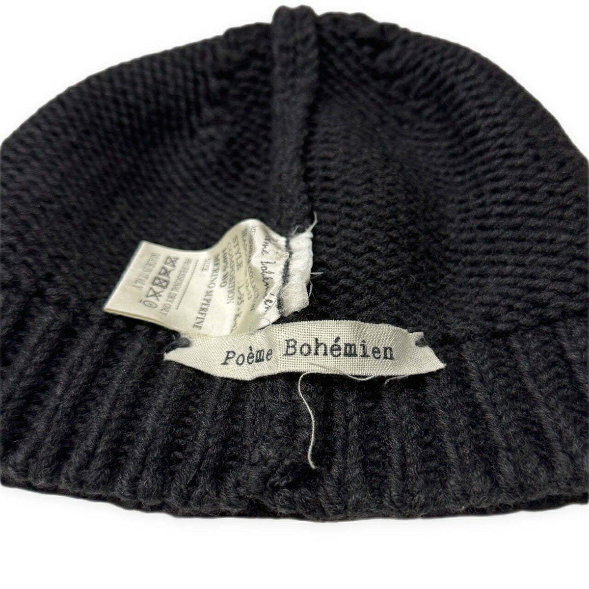 Poeme Bohemien 12AW Superfine Merino Wool Beanie Gray