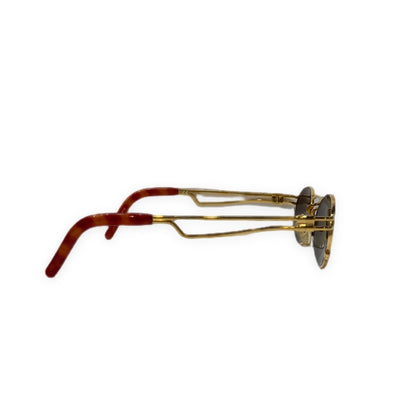 Jean Paul GAULTIER Oval Lens Metal Sunglasses Gold