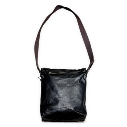 Jean Paul GAULTIER 90s Archive Logo Print Shoulder Bag Black