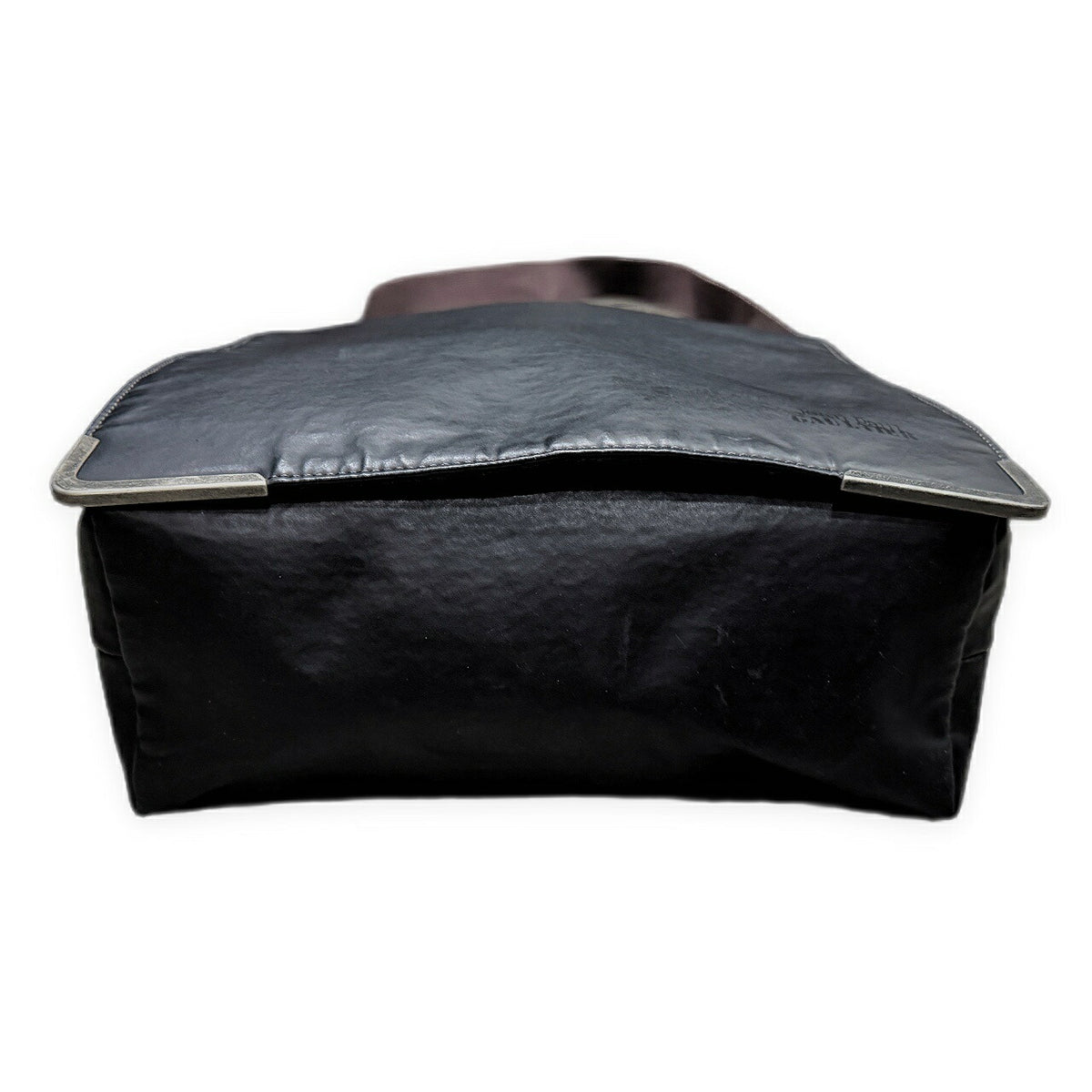 Jean Paul GAULTIER 90s Archive Logo Print Shoulder Bag Black