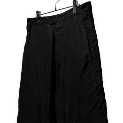 SOSNOVSKA Linen Cotton Sarouel Wide Pants Black