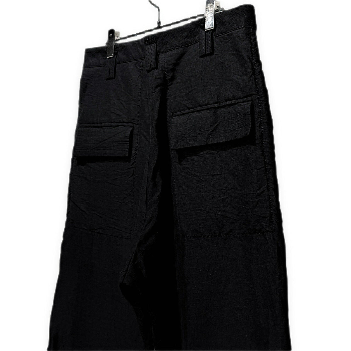 SOSNOVSKA Linen Cotton Sarouel Wide Pants Black