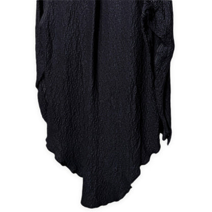 OAR Silk Rayon Band Collar Pullover Shirt Navy