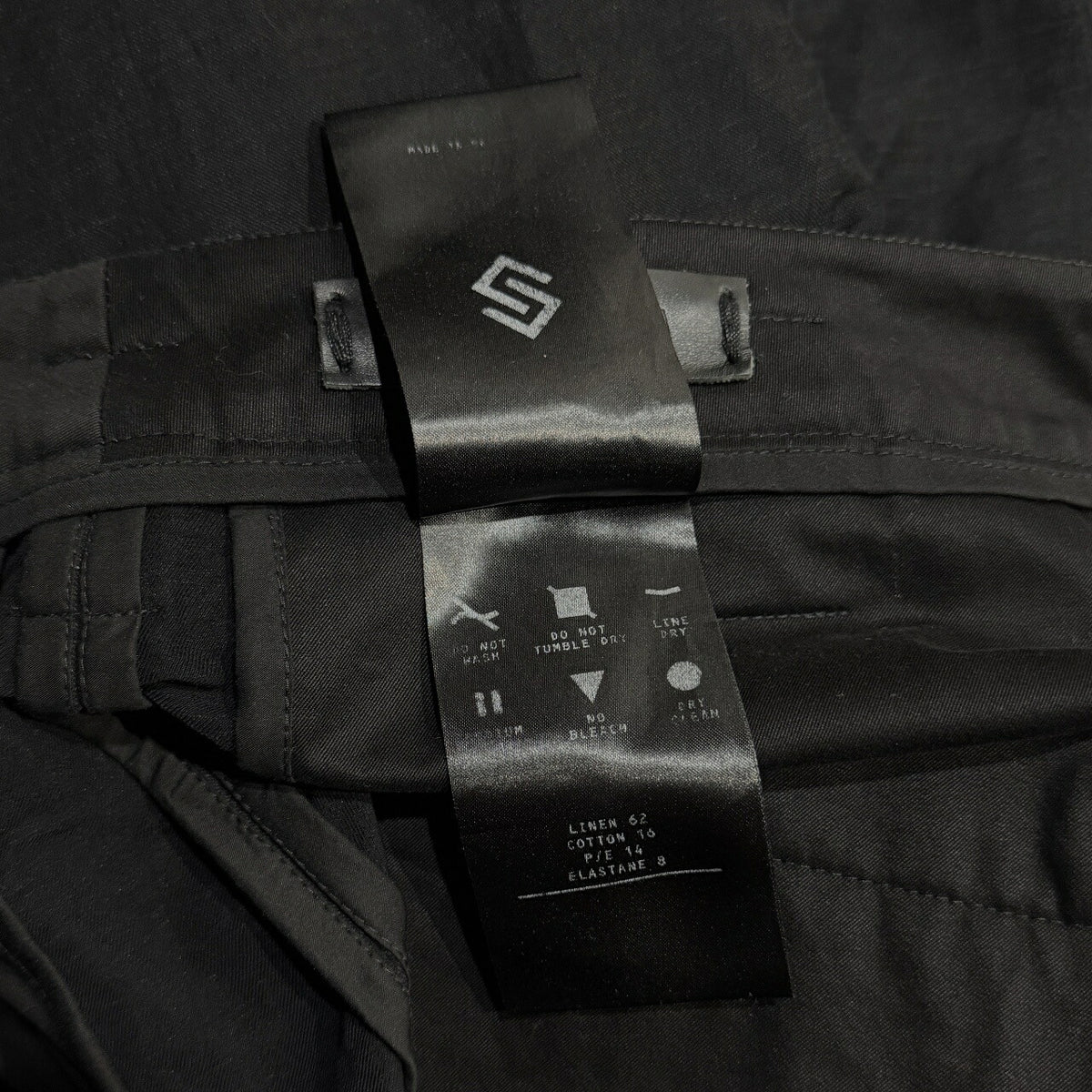 SOSNOVSKA Linen Cotton Sarouel Wide Pants Black