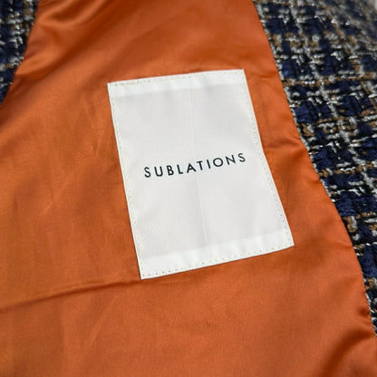SUBLATIONS GLITTERY TWEED HELI-CREW VEST Blue