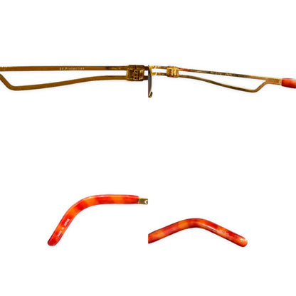 Jean Paul GAULTIER Oval Lens Metal Sunglasses Gold