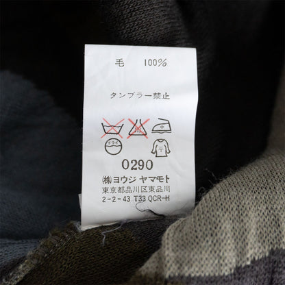 YOHJI YAMAMOTO POUR HOMME Inside-out Camouflage Knit Sweater Green Size 3