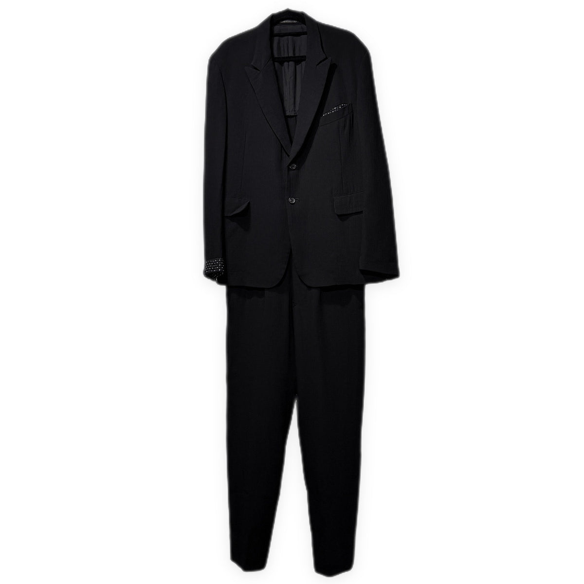 Yohji Yamamoto PH 95SS Wool Kogin Sashiko Suit Black Size S・M