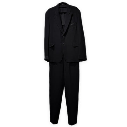 Yohji Yamamoto PH 95SS Wool Kogin Sashiko Suit Black Size S・M