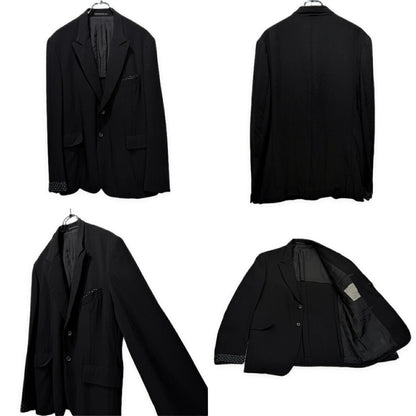 Yohji Yamamoto PH 95SS Wool Kogin Sashiko Suit Black Size S・M