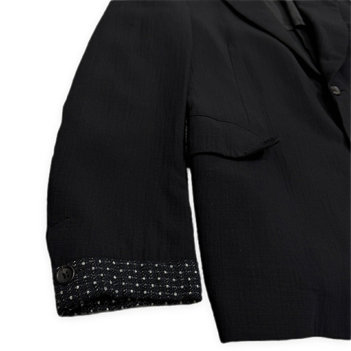 Yohji Yamamoto PH 95SS Wool Kogin Sashiko Suit Black Size S・M