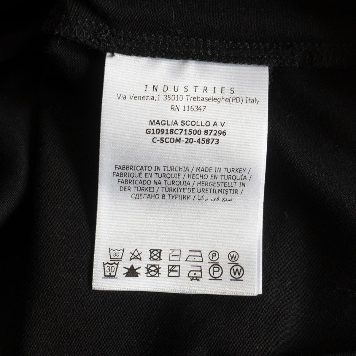 Moncler V-neck T-shirt Black Size M