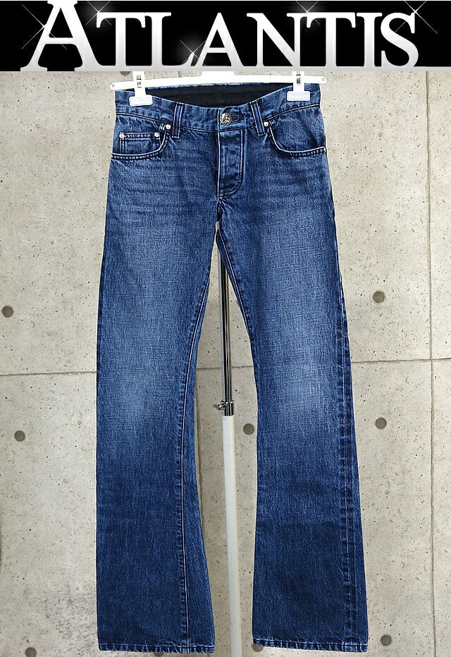 CHROME HEARTS 5-Pocket Flare Denim Jeans Blue Size 29