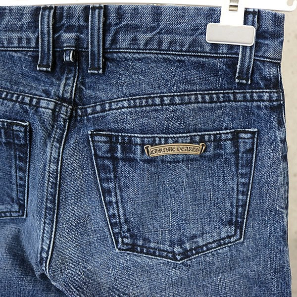 CHROME HEARTS 5-Pocket Flare Denim Jeans Blue Size 29