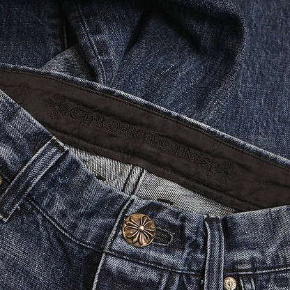 CHROME HEARTS 5-Pocket Flare Denim Jeans Blue Size 29