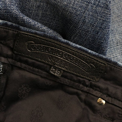 CHROME HEARTS 5-Pocket Flare Denim Jeans Blue Size 29