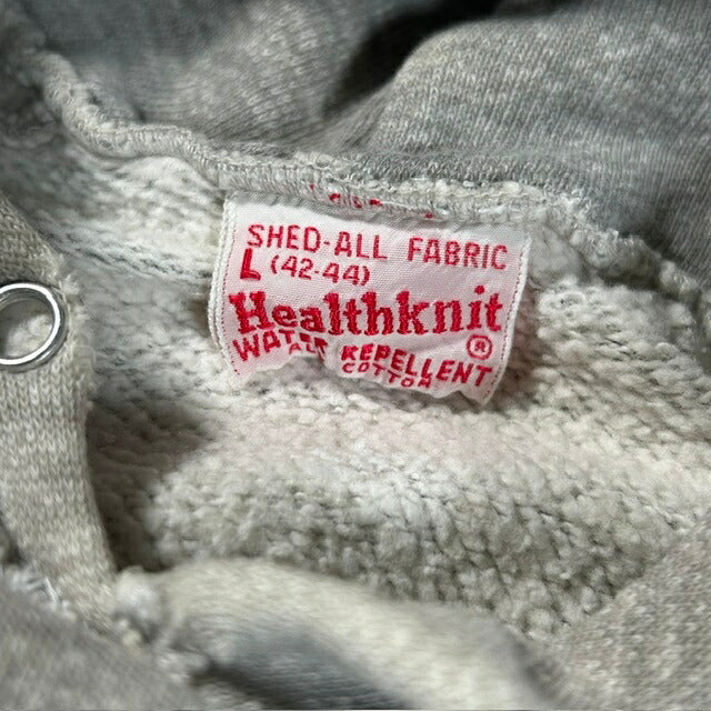 Healthknit 60s Vintage Raglan Hoodie Heather Gray Size L