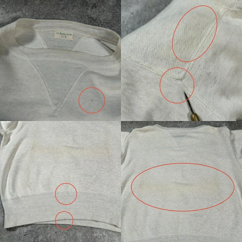 J.C.PENNEY 40s 50s Inset Double V-Gusset Sweatshirt Size 38