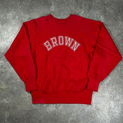 Champion Reverse Weave 90s USA Brown Sweatshirt Red Size L