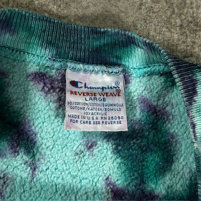 Champion 90s USA Reverse Weave Tie-Dye Sweatshirt Size L