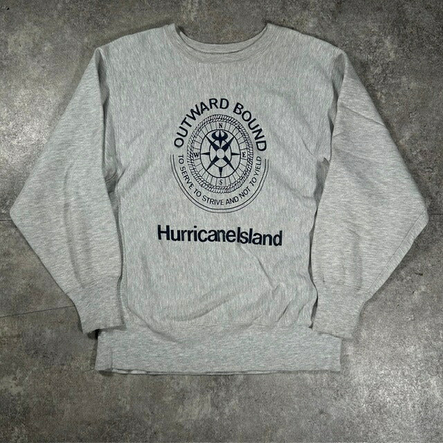 Champion 90s RW OUTWARD BOUND Compass Sweatshirt Gray Size L