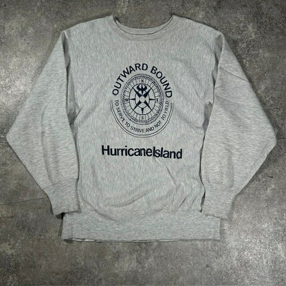Champion 90s RW OUTWARD BOUND Compass Sweatshirt Gray Size L