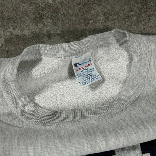 Champion 90s YALE Reverse Weave Sweatshirt Gray Size LARGE