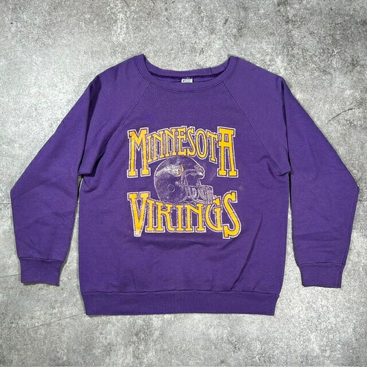 Champion 80s USA Minnesota Vikings Sweatshirt Purple Size L