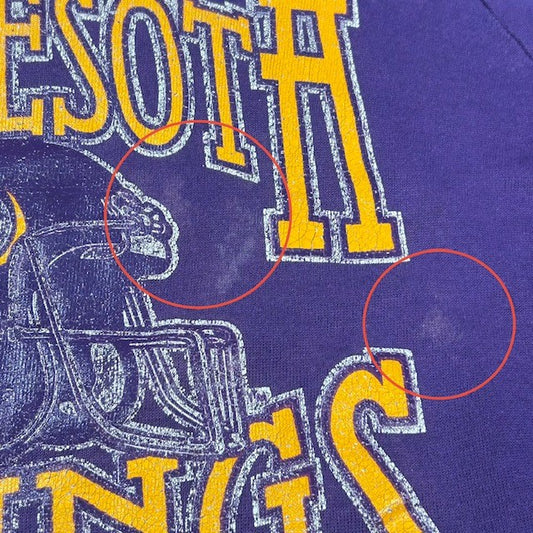 Champion 80s USA Minnesota Vikings Sweatshirt Purple Size L