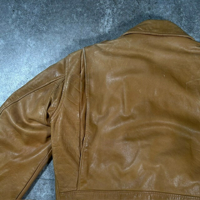 Schott 80s/90s A-2 Type Leather Flight Jacket Camel Size 34