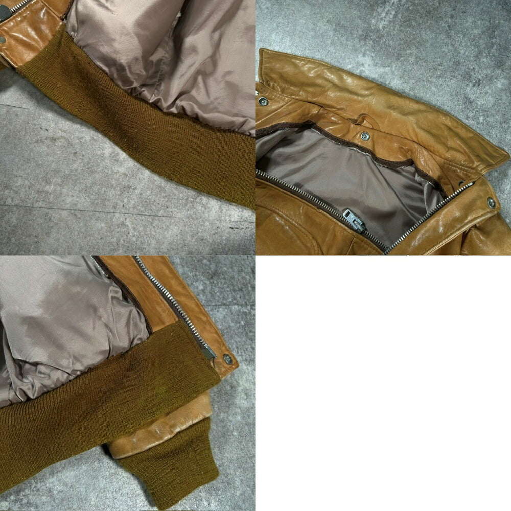Schott 80s/90s A-2 Type Leather Flight Jacket Camel Size 34