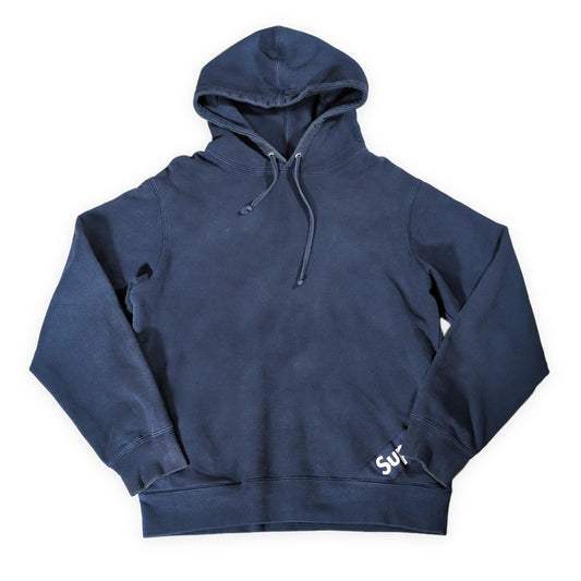 Supreme 18SS Corner Label Hoodie Blue