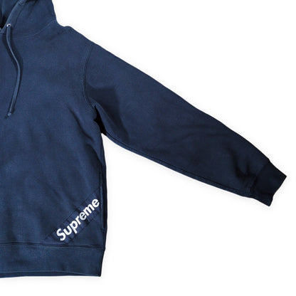 Supreme 18SS Corner Label Hoodie Blue
