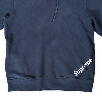 Supreme 18SS Corner Label Hoodie Blue