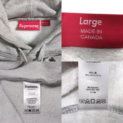 Supreme 18SS Corner Label Hoodie Gray Size L