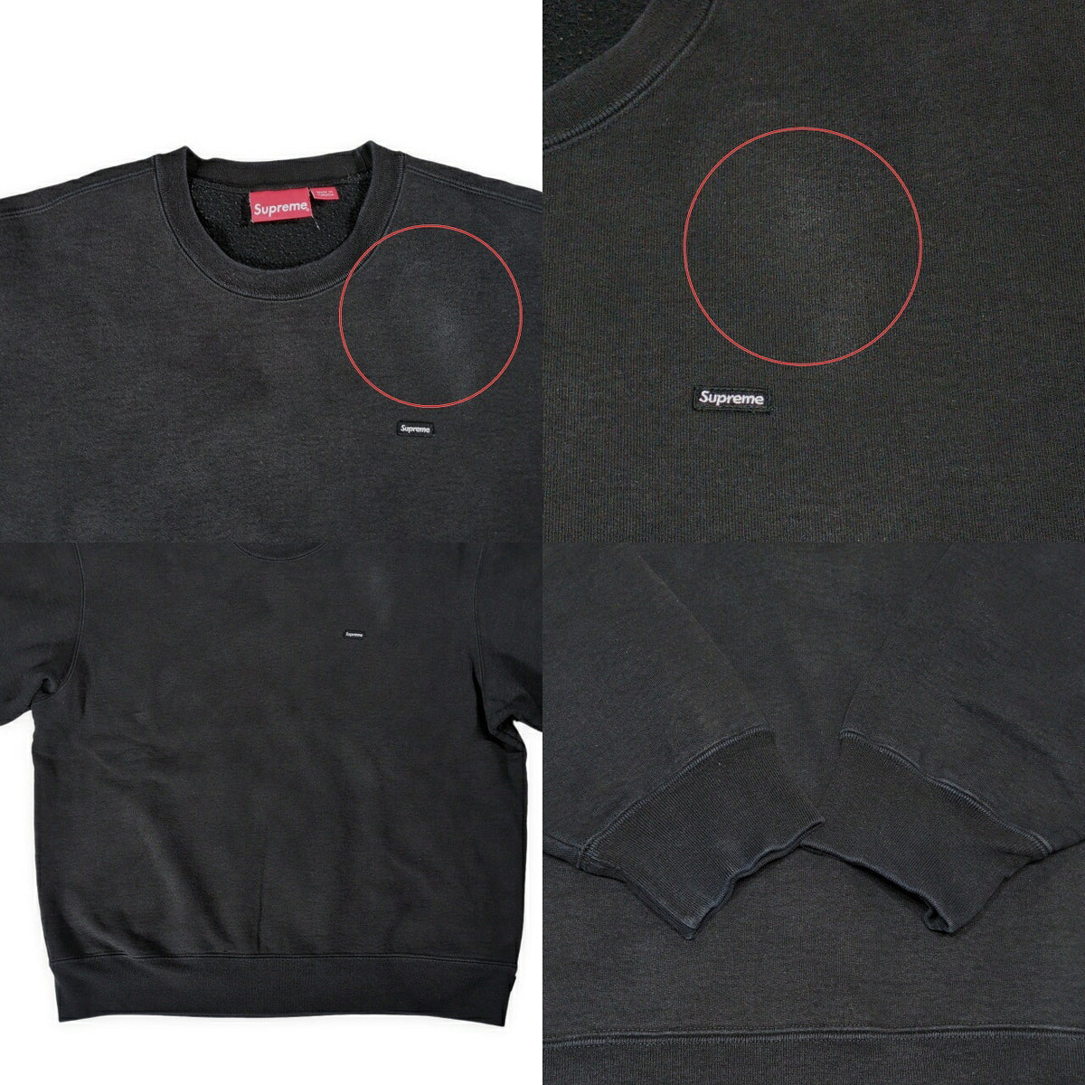 Supreme 22AW Small Box Logo Crewneck Sweatshirt Black Size L